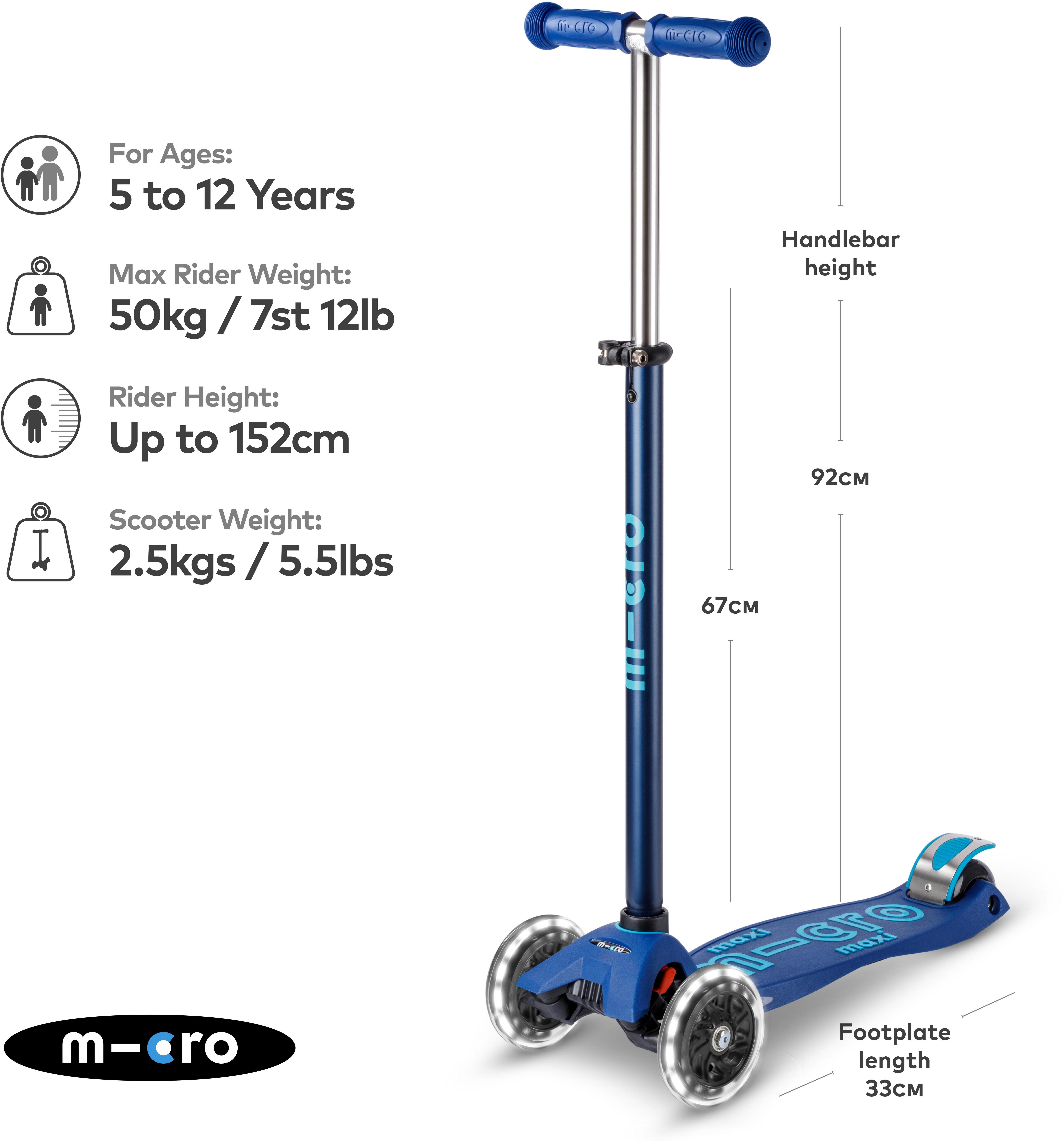 Maxi Micro Glow Deluxe LED Scooter, Pink