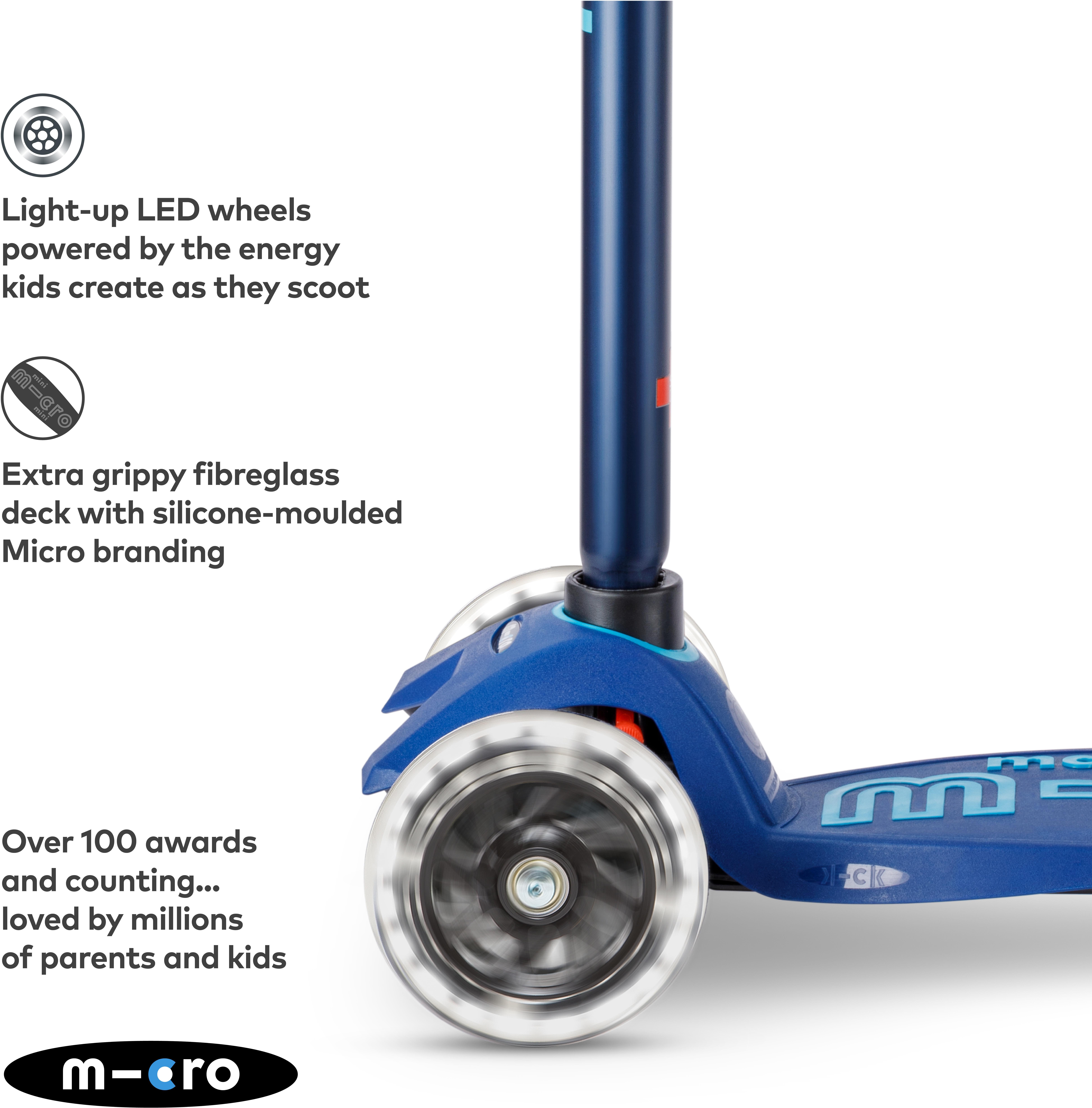 Maxi Micro Glow Deluxe LED Scooter, Pink