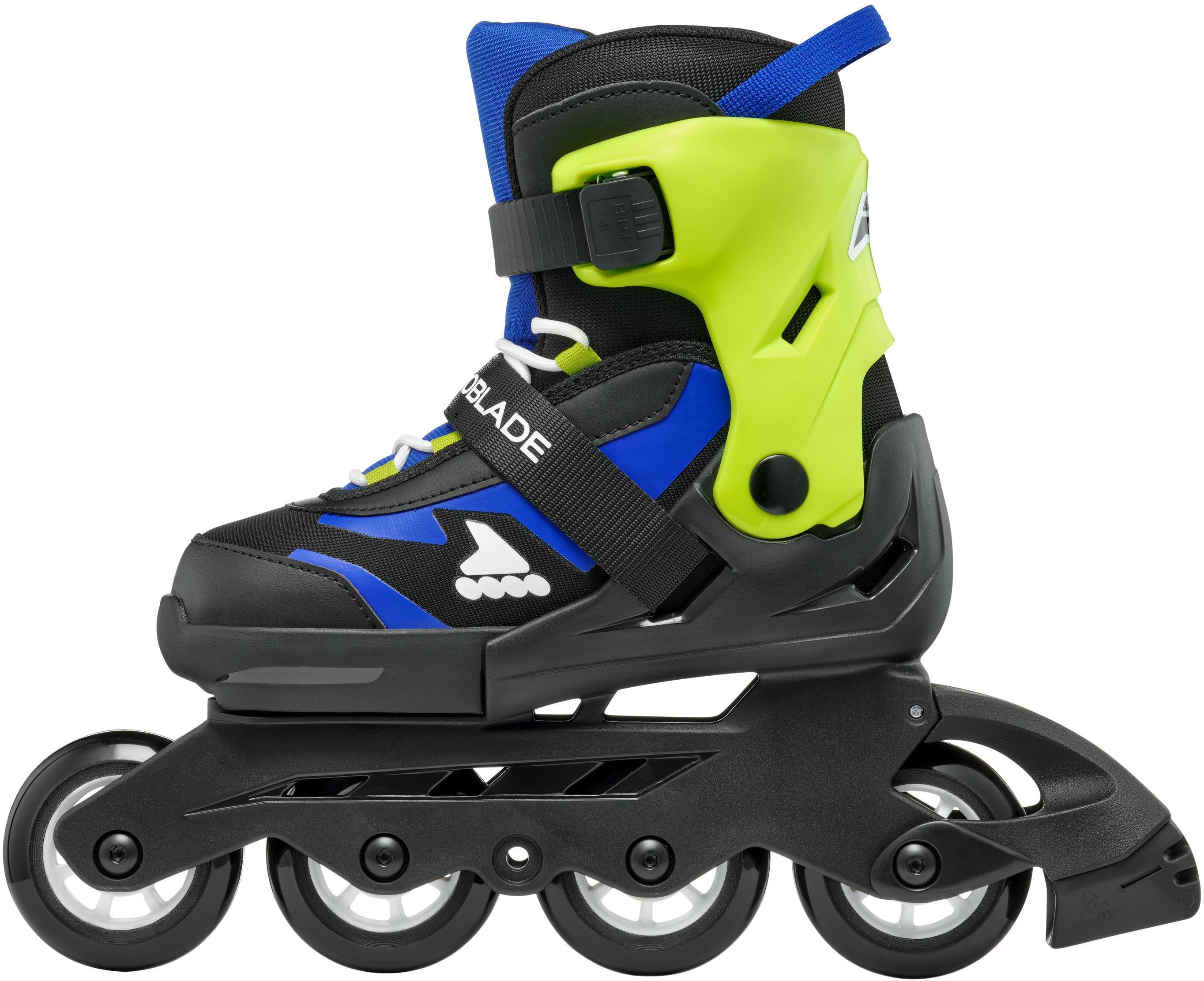 Rollerblade Microblade Adjustable Kids Inline Skates - Black/Blue, UK 1-4