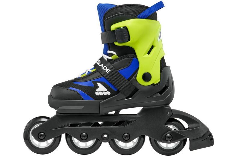 Rollerblade Microblade Adjustable Kids Inline Skates - Black/Blue, UK 1-4 Rollerblade Microblade Adjustable Kids Inline Skates - Black/Blue, UK 1-4