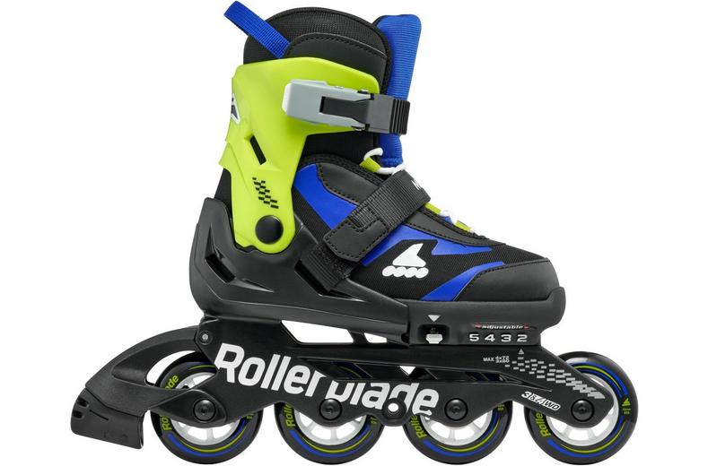 Rollerblade Microblade Adjustable Kids Inline Skates - Black/Blue, UK 4-7 Rollerblade Microblade Adjustable Kids Inline Skates - Black/Blue, UK 4-7