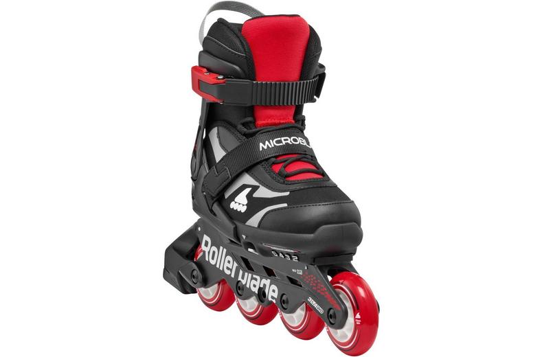 Rollerblade Microblade Adjustable Kids Inline Skates - Black/Red, UK 1-4 Rollerblade Microblade Adjustable Kids Inline Skates - Black/Red, UK 1-4
