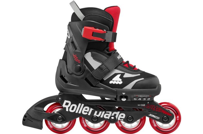Rollerblade Microblade Adjustable Kids Inline Skates - Black/Red, UK 4-7 Rollerblade Microblade Adjustable Kids Inline Skates - Black/Red, UK 4-7