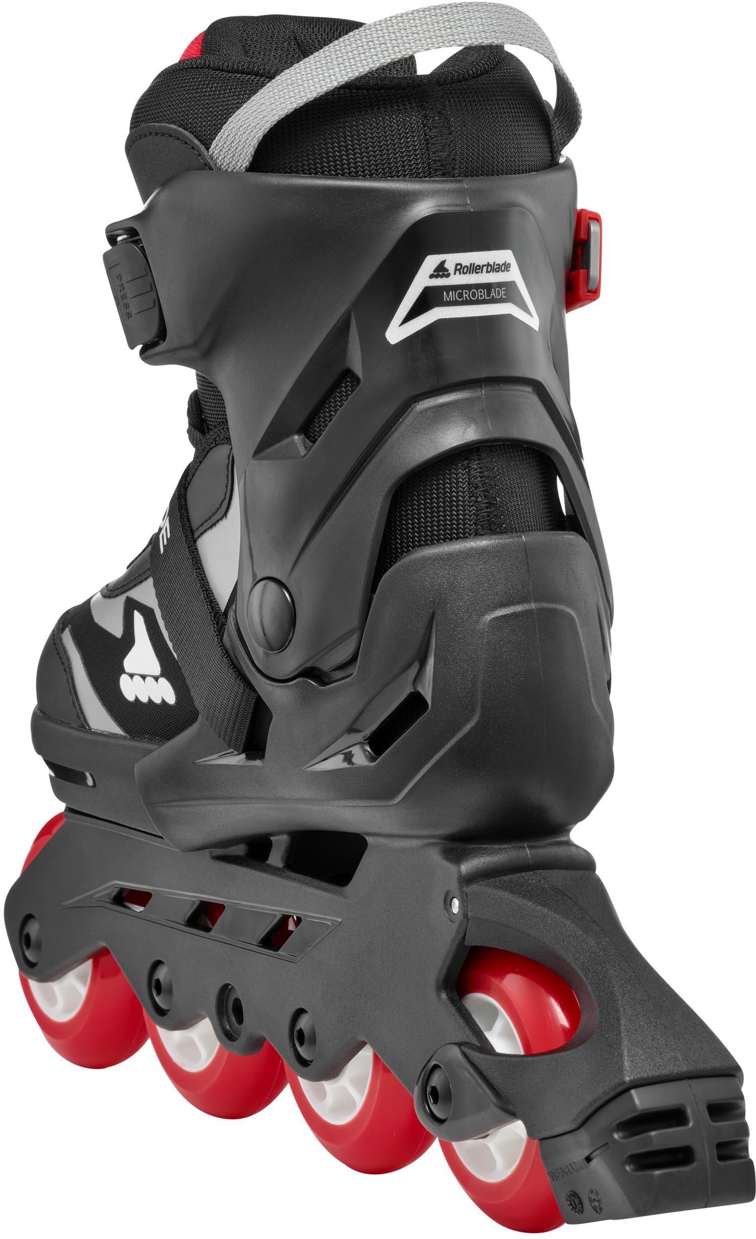 Rollerblade Microblade Adjustable Kids Inline Skates - Black/Red, UK 4-7