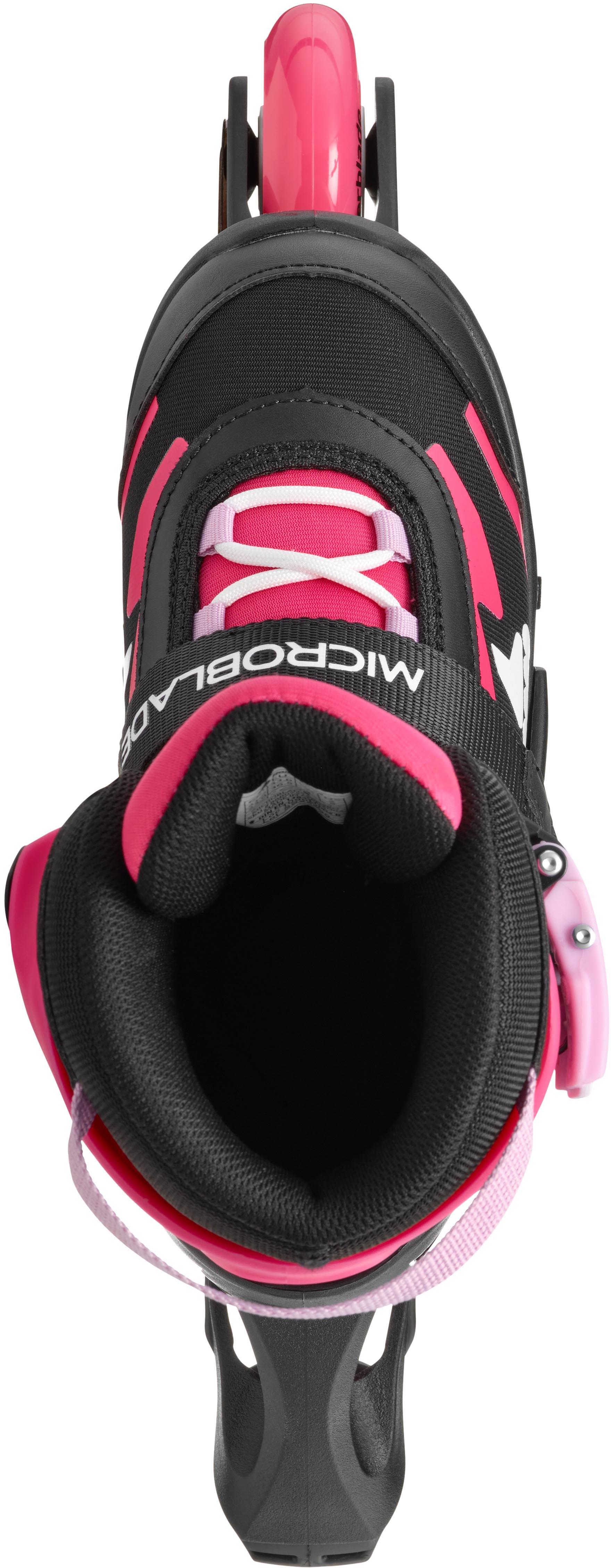 Rollerblade Microblade Adjustable Kids Inline Skates - Black/Pink, UK 10J-UK 13J
