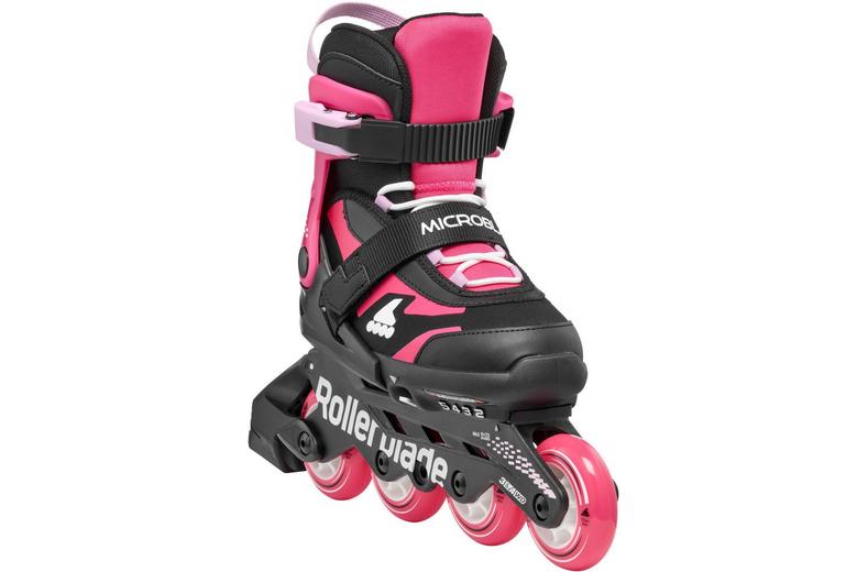 Rollerblade Microblade Adjustable Kids Inline Skates - Black/Pink, UK 1-4 Rollerblade Microblade Adjustable Kids Inline Skates - Black/Pink, UK 1-4
