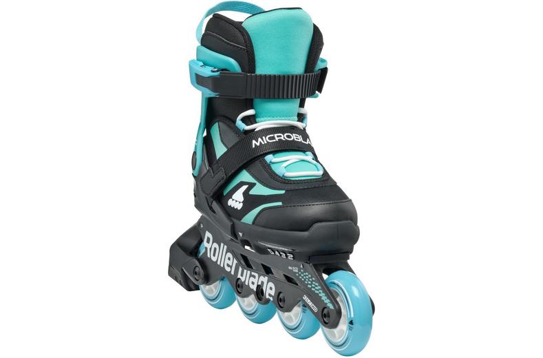 Rollerblade Microblade Adjustable Kids Inline Skates- Black/Light Blue, UK 1-4 Rollerblade Microblade Adjustable Kids Inline Skates- Black/Light Blue, UK 1-4