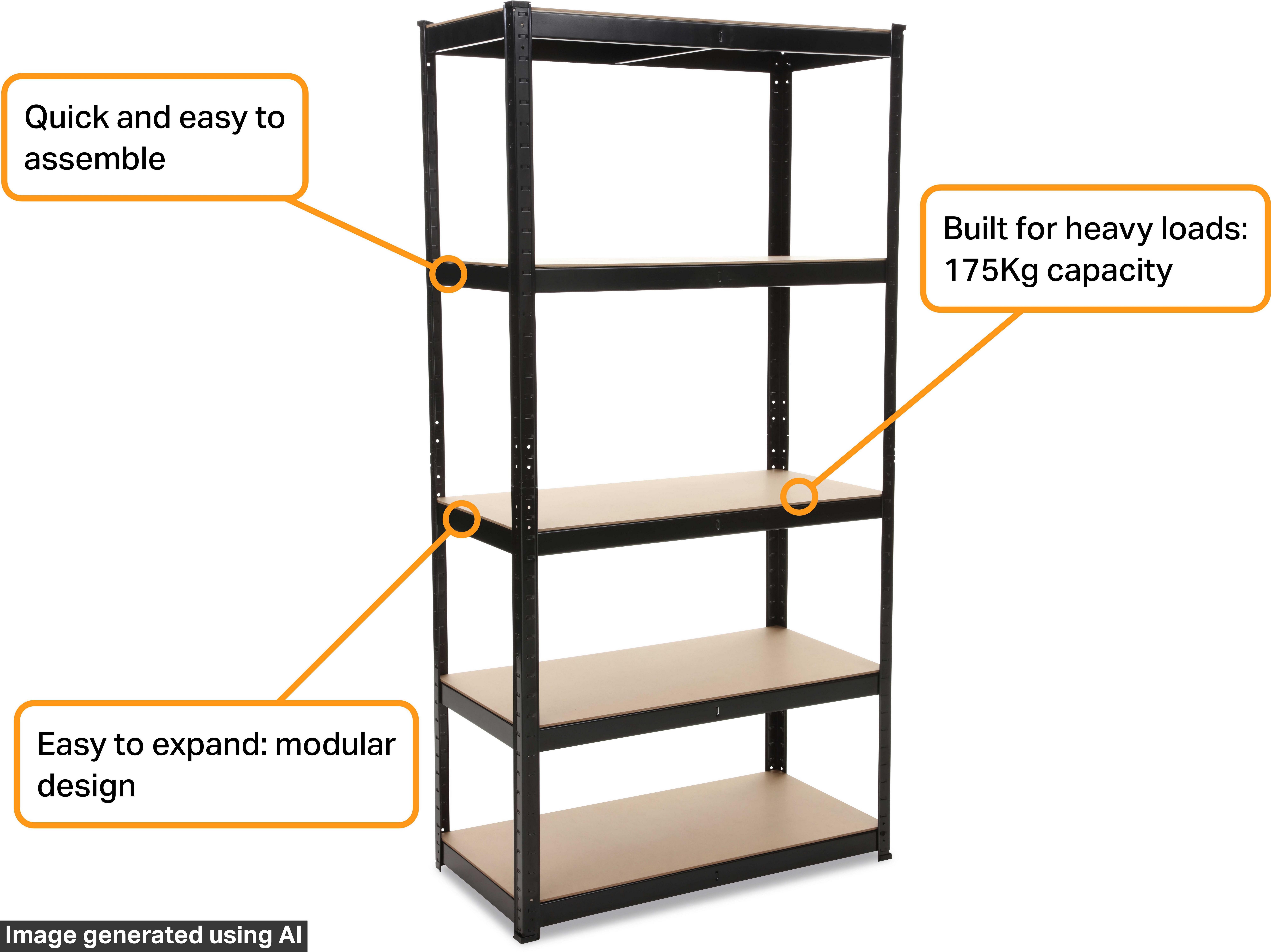Halfords Boltless Shelving Unit 175kg