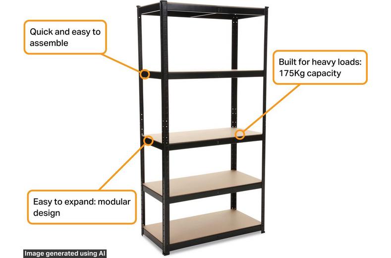 Halfords Boltless Shelving Unit 175kg Halfords Boltless Shelving Unit 175kg