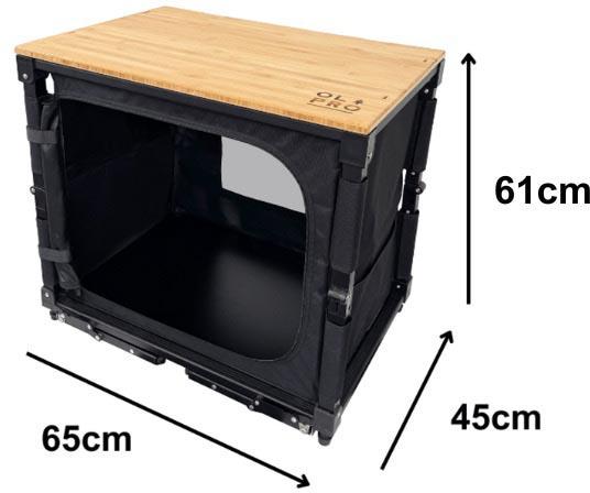 Olpro Bamboo Folding 3-In-1 Storage Kitchen Cupboard