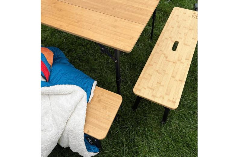 Olpro Folding Bamboo Bench Set Olpro Folding Bamboo Bench Set