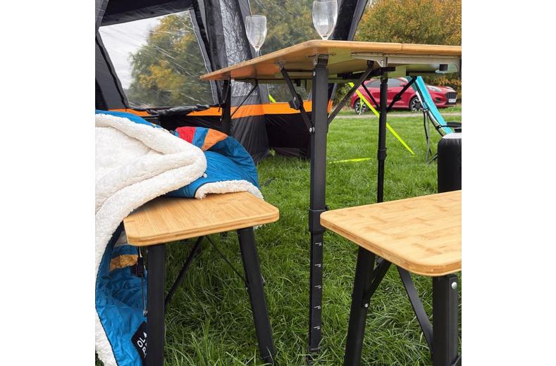 Olpro Folding Bamboo Bench Set Olpro Folding Bamboo Bench Set