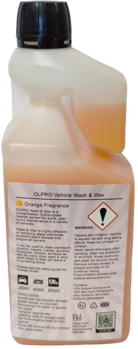 Olpro Car Wash and Wax 1ltr Dosage Bottle 