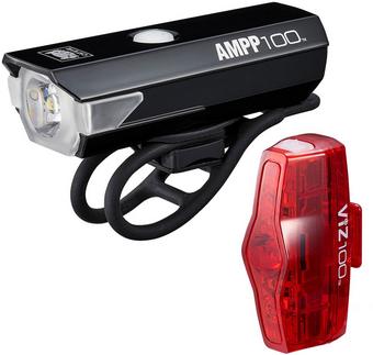 Cateye AMPP 100 / VIZ 100 Bike Light Set