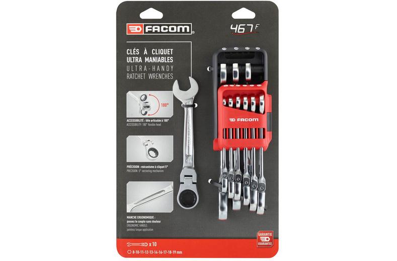 FACOM Ratchet Combination Wrenches - Performance - Case Holder (10pc.) FACOM Ratchet Combination Wrenches - Performance - Case Holder (10pc.)