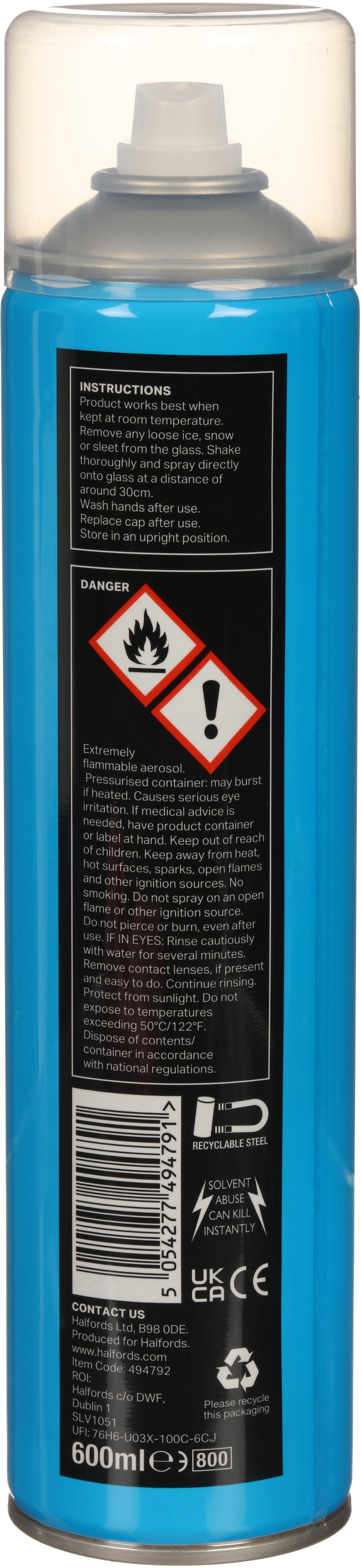 Halfords De-Icer Aerosol 600ml