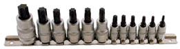 Laser Short Star Socket Bit Set 1/4 Inchd, 3/8 Inchd, 1/2 Inchd 12Pc