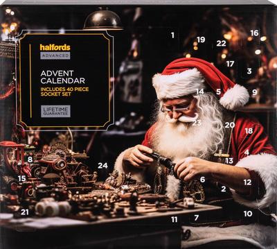 Halfords Advanced 40 Piece Advent Calendar 2026 - 1/4" Drive Socket Set