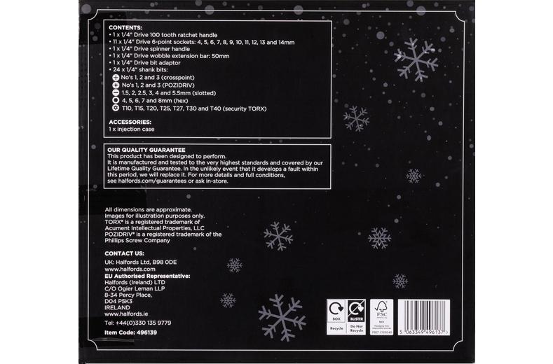 Halfords Advanced 40 Piece Advent Calendar 2026 - 1/4" Drive Socket Set Halfords Advanced 40 Piece Advent Calendar 2026 - 1/4" Drive Socket Set