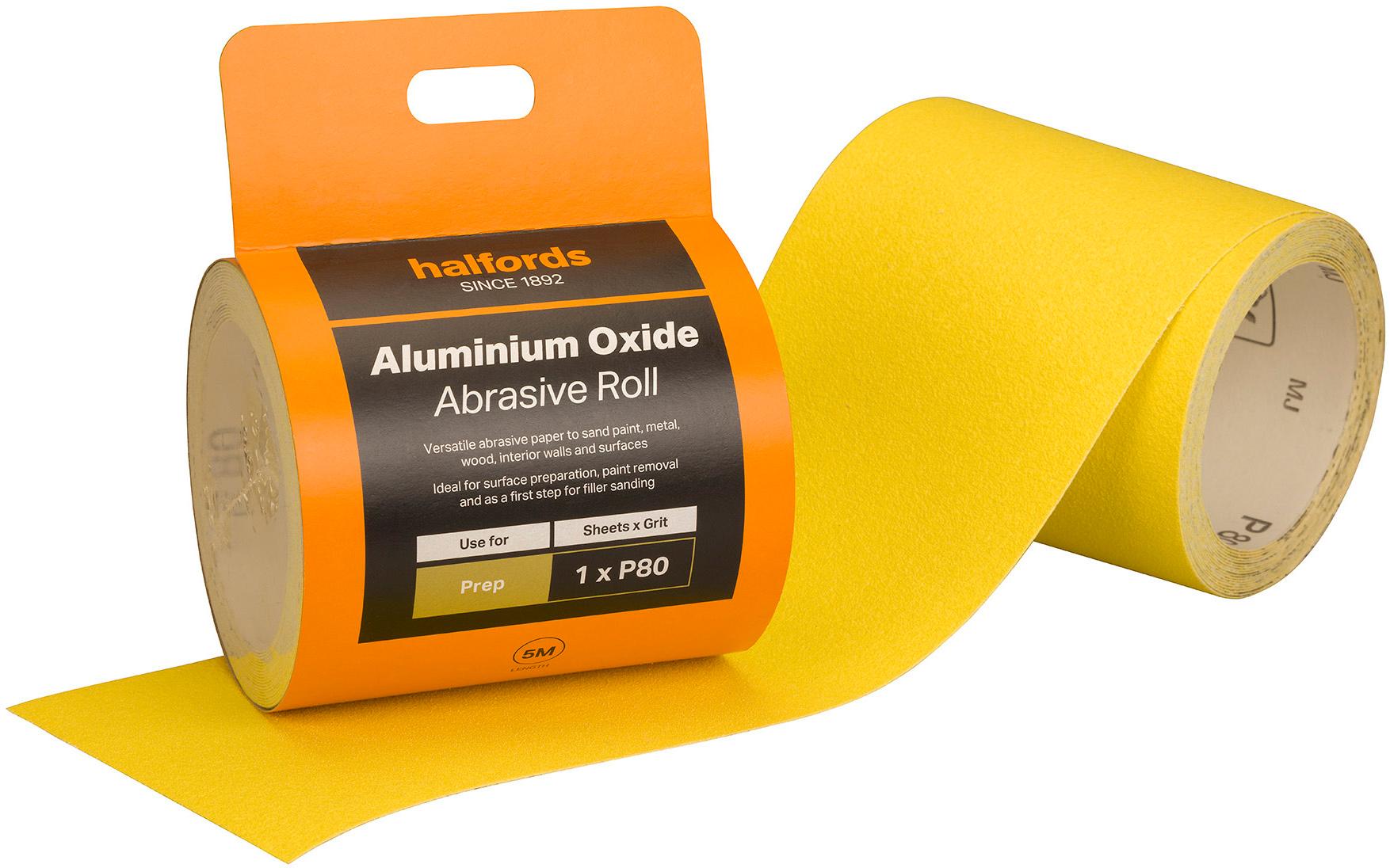 Halfords Aluminium Oxide P80 Abrasive Paper - 5M