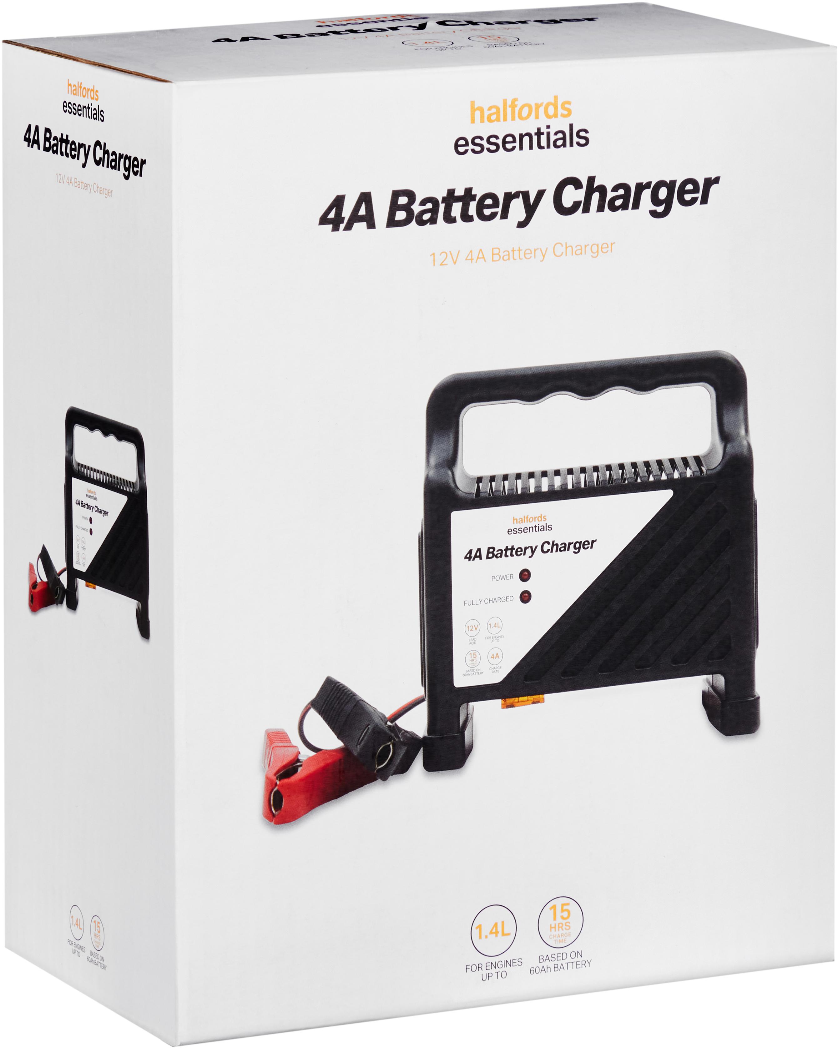 Halfords Essentials Battery Charger 4A