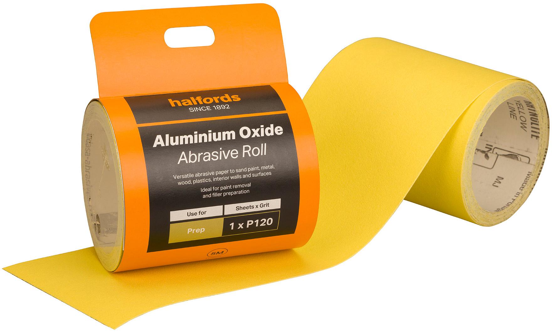 Halfords Aluminium Oxide 5m Paper - P120
