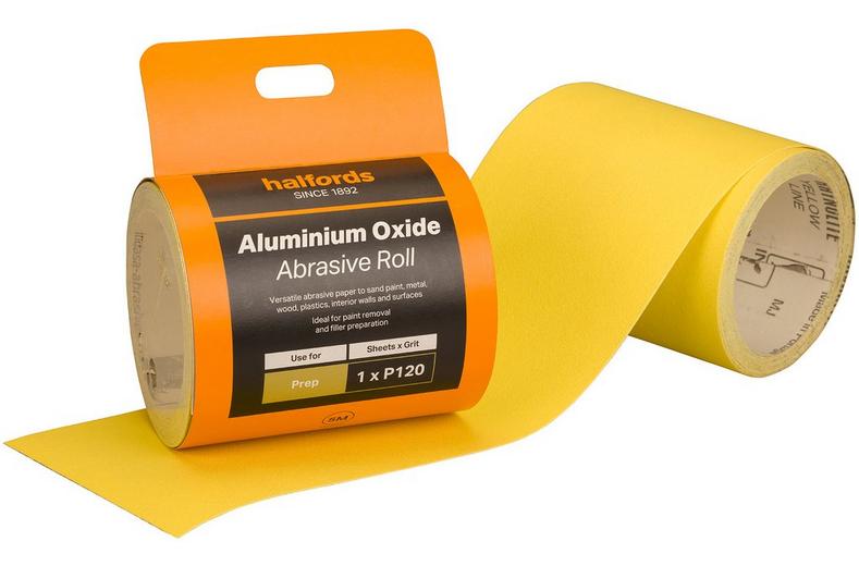 Halfords Aluminium Oxide 5m Paper - P120 Halfords Aluminium Oxide 5m Paper - P120