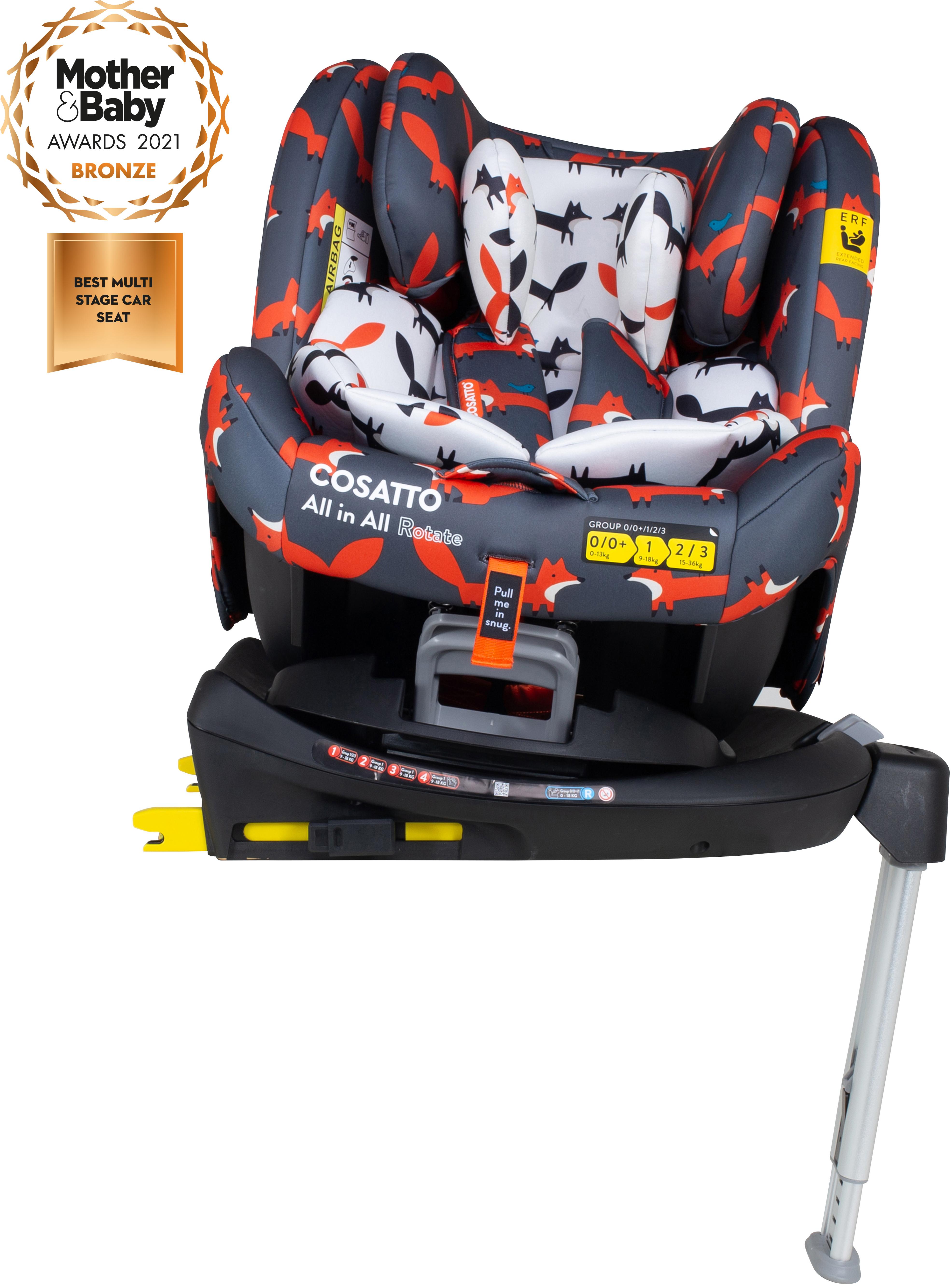 Image of All In All Rotate Group 0+/1/2/3 Isofix Car Seat - Mister Fox