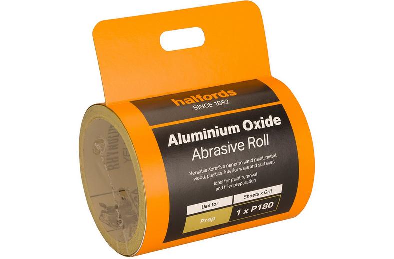 Halfords Aluminium Oxide 5m Paper - P180 Halfords Aluminium Oxide 5m Paper - P180