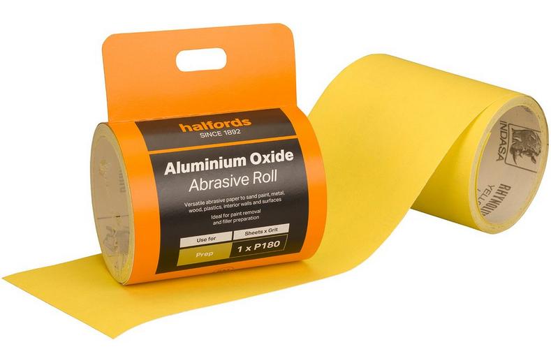 Halfords Aluminium Oxide 5m Paper - P180 Halfords Aluminium Oxide 5m Paper - P180
