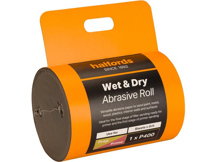 Halfords Wet & Dry Sandpaper Roll - P400