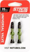 Halfords Stans No Tubes Stans Notubes Universal Valve Stems, Presta, 35Mm, Green | Extra 8% off for BC Members