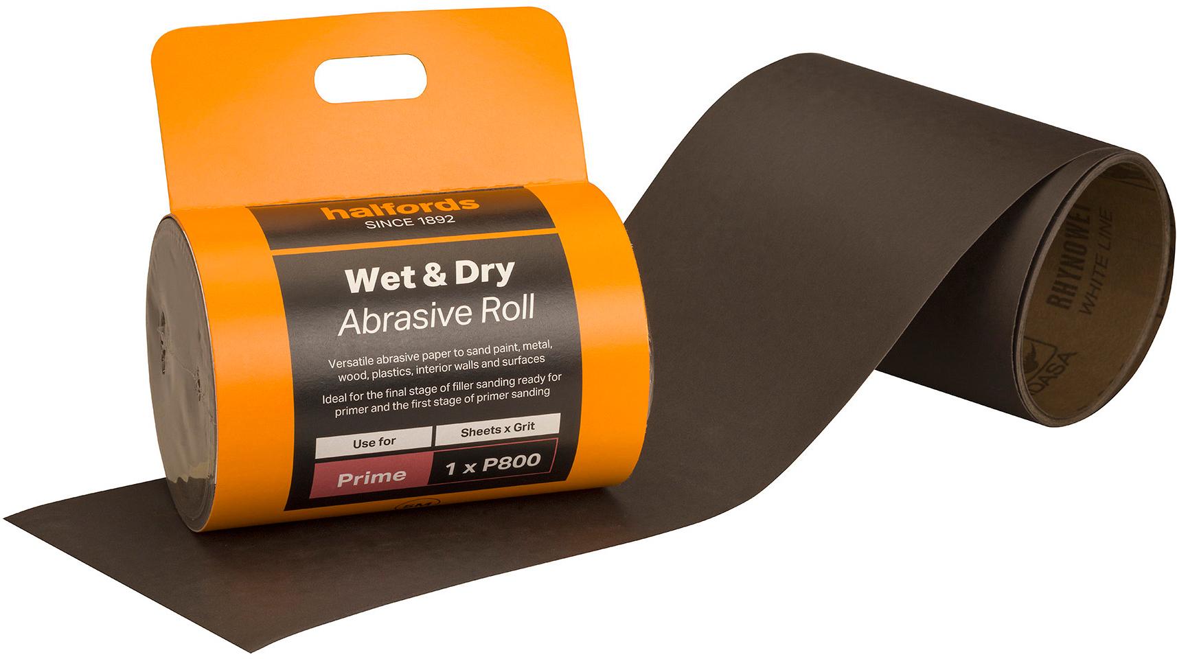 Halfords Wet & Dry Sandpaper Roll - P800