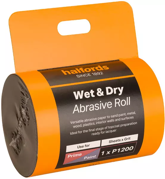 Halfords wet deals and dry sandpaper