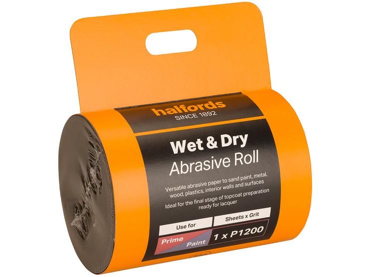 Halfords Wet & Dry Sandpaper Roll P1200