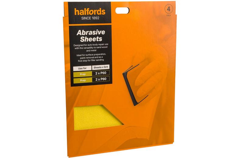 Halfords Aluminium Oxide Car Body Repair Preparation Pack - P60 & P80 Halfords Aluminium Oxide Car Body Repair Preparation Pack - P60 & P80