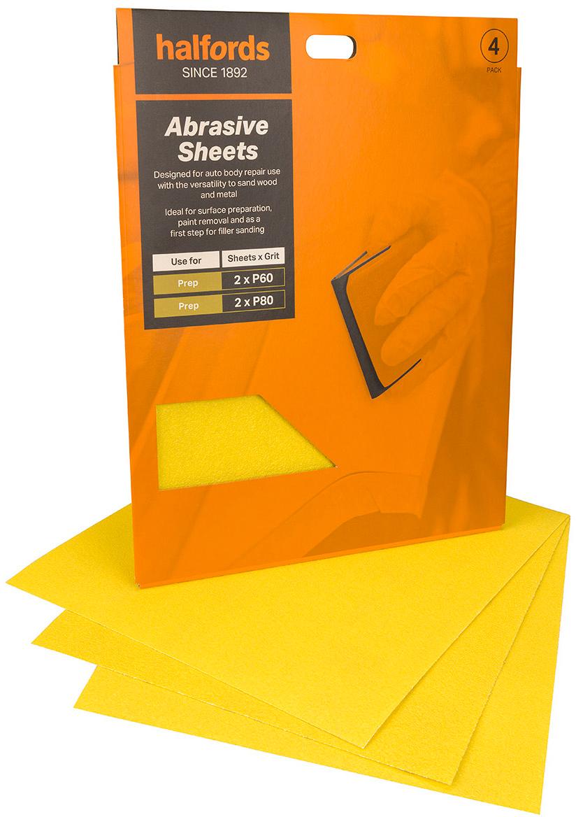 Halfords Aluminium Oxide Car Body Repair Preparation Pack - P60 & P80