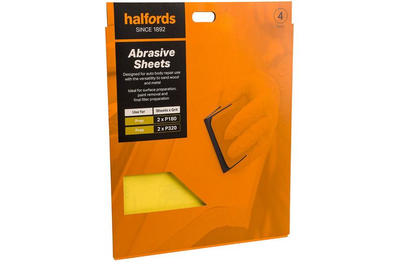 Halfords Aluminium Oxide Car Body Repair Preparation Pack - P180 & P320 Halfords Aluminium Oxide Car Body Repair Preparation Pack - P180 & P320