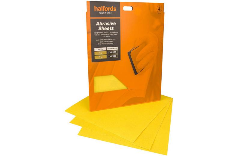 Halfords Aluminium Oxide Car Body Repair Preparation Pack - P180 & P320 Halfords Aluminium Oxide Car Body Repair Preparation Pack - P180 & P320
