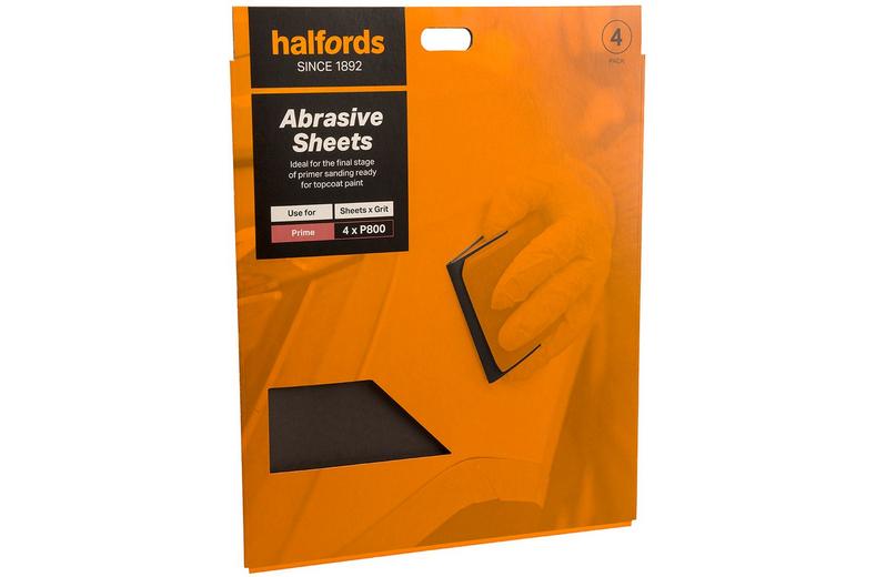 Halfords Wet & Dry 800 Grit Sandpaper x4 Halfords Wet & Dry 800 Grit Sandpaper x4