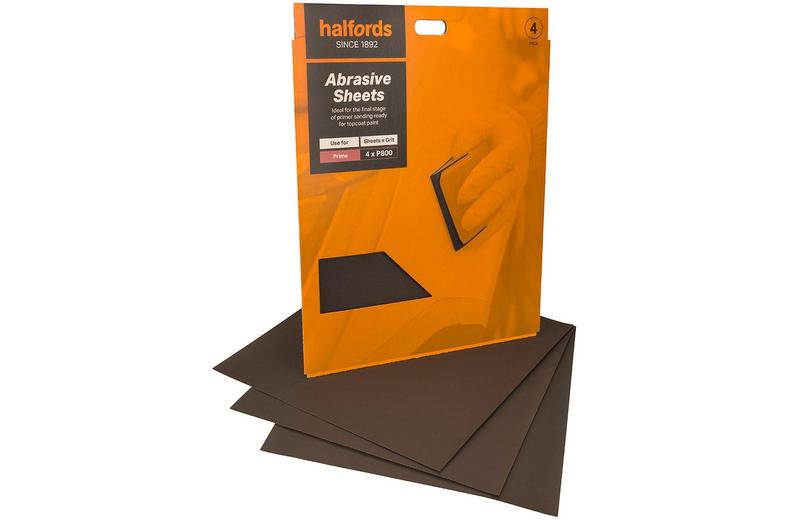 Halfords Wet & Dry 800 Grit Sandpaper x4 Halfords Wet & Dry 800 Grit Sandpaper x4