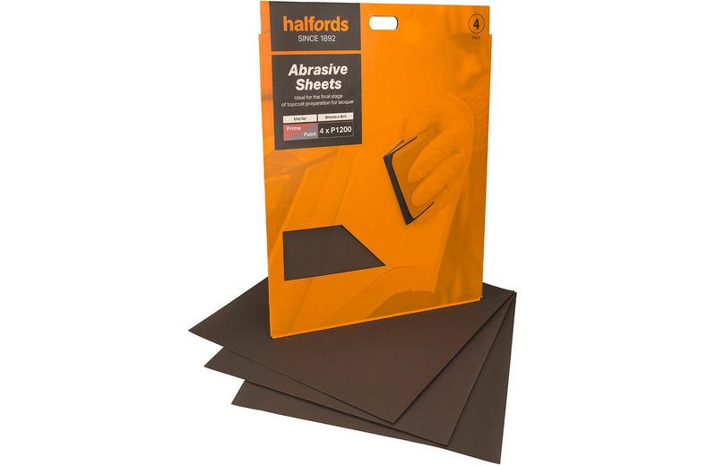 Halfords Wet & Dry 1200 Grit Sandpaper x4 Halfords Wet & Dry 1200 Grit Sandpaper x4
