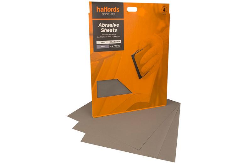 Halfords Wet & Dry 1500 Grit Sandpaper x4 Halfords Wet & Dry 1500 Grit Sandpaper x4