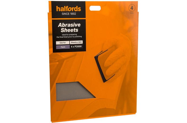Halfords Wet & Dry 2000 Grit Sandpaper x4 Halfords Wet & Dry 2000 Grit Sandpaper x4