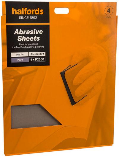 Halfords Wet & Dry 2500 Grit Sandpaper Halfords Wet & Dry 2500 Grit Sandpaper