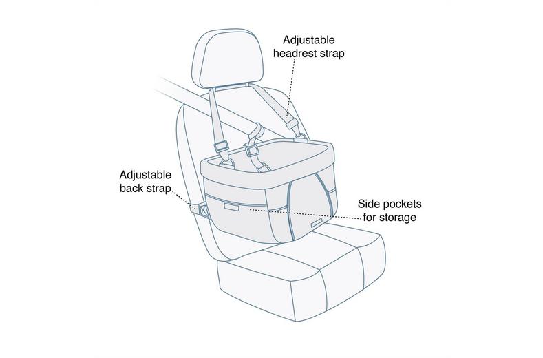 Heather Booster Seat, Charcoal/Blue Heather Booster Seat, Charcoal/Blue