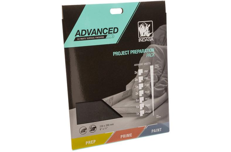 Indasa Advanced Abrasive Sheets Project Pack x10 Indasa Advanced Abrasive Sheets Project Pack x10