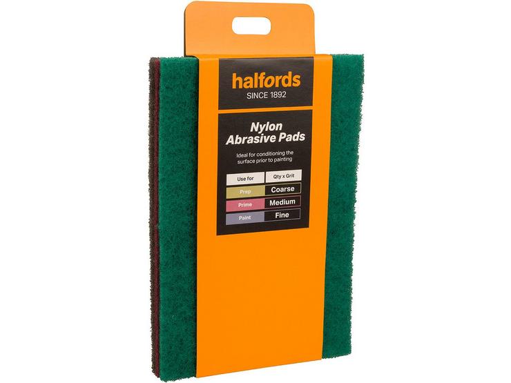 Halfords Nylon Abrasive Pads x3