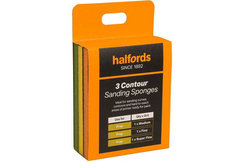 Halfords Contour Sanding Sponges x3 Halfords Contour Sanding Sponges x3