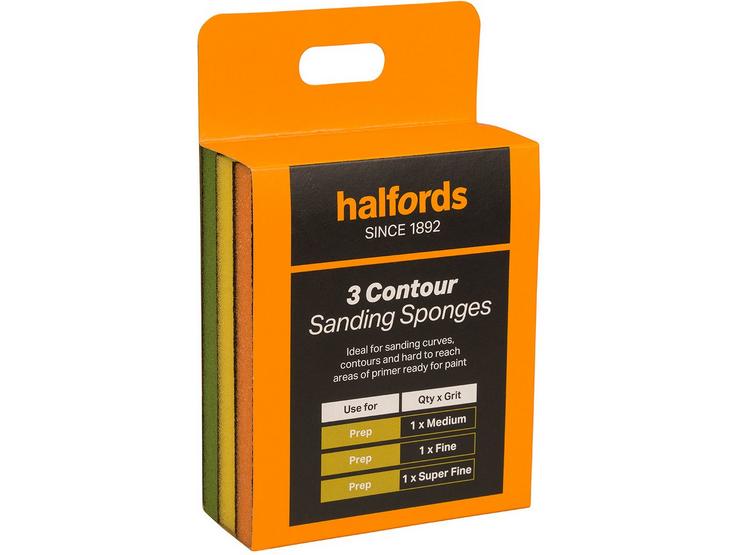Halfords Contour Sanding Sponges x3